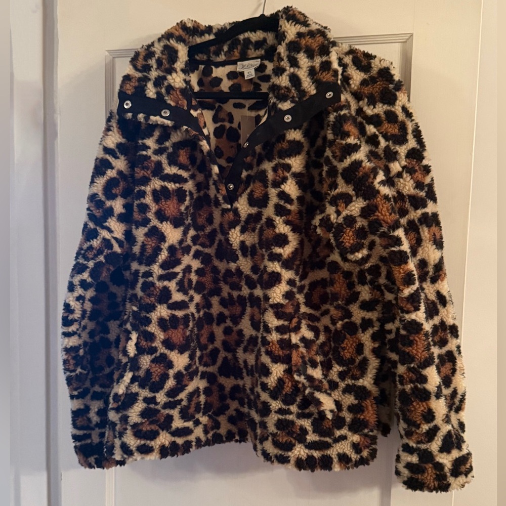 J. Crew Brown and Black Teddy Jacket